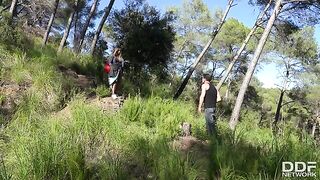 Blondie got fucked in the woods by a lumberman