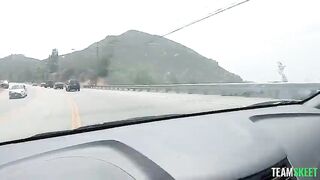 Thickie Riding On His Surfboard