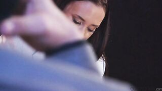 New secretary with big natural tits