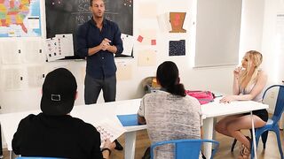 Jenna Fireworks fucks friend's dad to get out of class