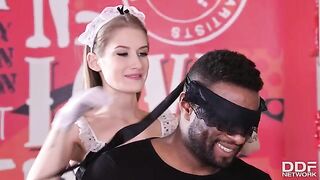 Ddf Network - Petite Hungarian Peach Tiffany Tatum Ties Up Her Ebony Bf For Some Royal Rogering