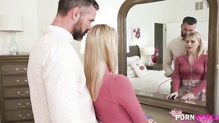 Ddf Network -   Perfect Blonde Melody Marks Seduces Busty Next-Door Neighbor Rachael Cavalli with Stepdad