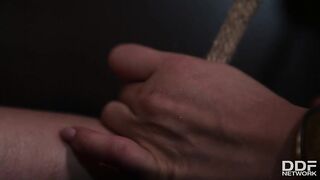 Ddf Network -  Foxy Pharoah Cherry Kiss Ties Up Her Slave & Makes Him Pleasure Her Pussy