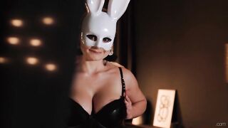 Dane Jones - Blonde bunny shares Easter treat