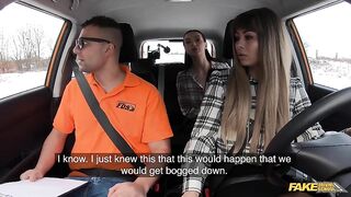 Fake Driving School - Stuck Between Snow and Big Tits