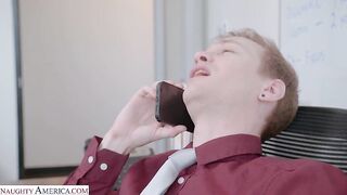 Naughty America - Syren De Mer gets hard cock at the office