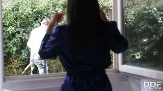 Ddf Network - Cuck Boyfriend Interrupts Sheila Ortega Fucking the Gardener