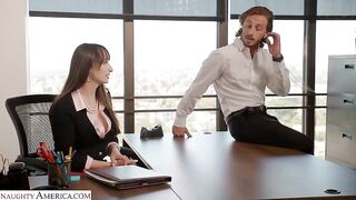Naughty America - Lexi Luna wants to fuck her friend's husband in the office!!!