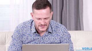 Ddf Network - Busty Camgirl Dominno Slammed by Neighbor After She’s Caught Masturbating