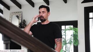 Naughty America - Big tit Latina Eve Marlowe lets friend's husband fuck her on his birthday