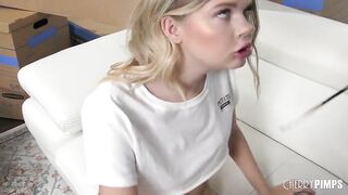 Cherry Pimps -  Petite Blonde Works Hard To Earn Her Money