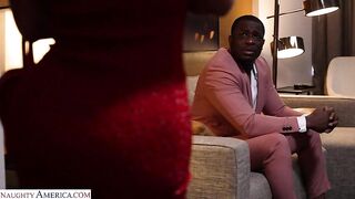 Naughty America - Slimthick Vic takes big black dick to save husband's job