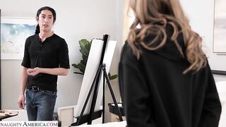 Naughty America - Busty babe Octavia Red does more than modeling for her friend's boyfriend