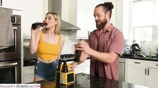 Naughty America - Busty neighbor Blake Blossom finally gets to ride Brad's big cock