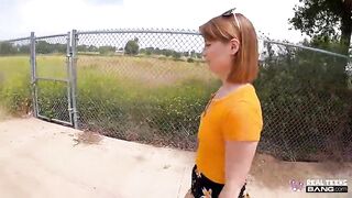 Bang - Farm Girl Ginger Grey Sucks In Public And Gets A Creampie