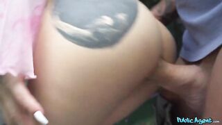 Public Agent - Tattooed Columbian Doggystyle POV