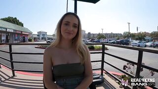 Bang - Teen Athena Fleurs Sucks In Public And Gets Her Perfect Tits Covered In Cum