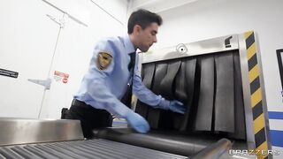 Brazzers - Soaked-Panty Slutting in the Security Line