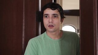 Naughty America - Brunette MILF Mandy Waters takes dick from son's flirty friend