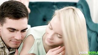 Porn World - Young Stud Analyzes Teenage Girlfriend Polly White After School