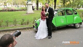 Porn World - Bride To Be Gets DP'd After Getting Caught In Lesbo Fling At The Alter