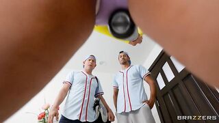 Brazzers - Baseball Buds Double Team Horny GF