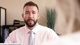 Naughty America - Jill Kassidy gives her boss a strip show and her pussy to keep her job