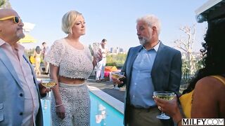 Mylf - Cock Hungry Socialite Fucks Server At Party