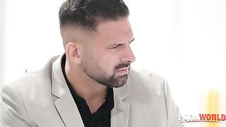 Porn World - Slutty Secretary Sky Pierce Seduces Hesitant Boss Into Office Sex