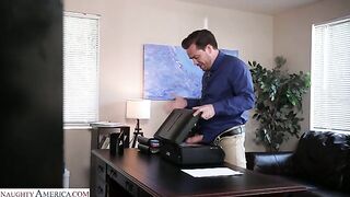 Naughty America - Natural beauty Whitney OC takes big cock before work meeting