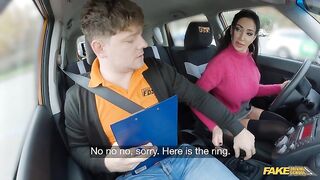 Fake Driving School - Big tits student stuns her teacher