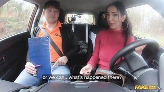 Fake Driving School - Big tits student stuns her teacher