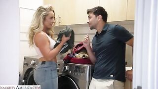 Naughty America - Blonde MILF Sadie Summers misses college cock so she bangs her son's friend