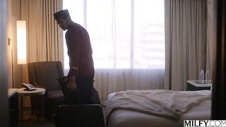 Milfy - Stunning MILF Athena Uses Bellboy For Her Pleasure