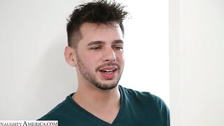 Naughty America - Renee Rose Is horny and her new toy is not as satisfactory as her friends brother's cock