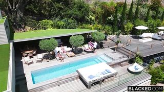 Blacked - Barbie Stefany And Zuzu Have 3 BBC Pool Side Orgy
