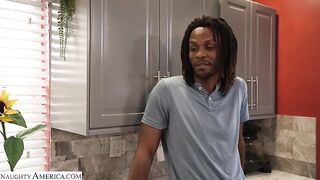 Naughty America - Busty bad girl Ebony Mystique cheats on husband with big cock neighbor