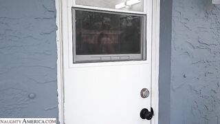 Naughty America - Busty blonde Carly Rae fucks her friend's brother in her friend's new room