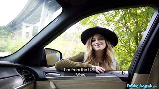 Public Agent - Hitchhiker sucks big dick for ride