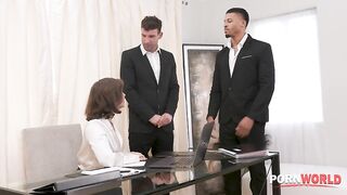 Porn World - Stressed Out Executive Tommy King Relaxes With Office DP Group Sex