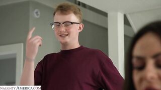 Naughty America - Latin MILF Kiki Klout shows son's friend how slutty she can be