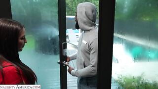 Busty bad girl Alexa Payne gets a side of dick with her hot dog