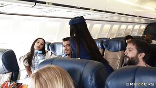 BrazzersExxtra - This Flight Attendant Fucks Angela White and Vince Karter