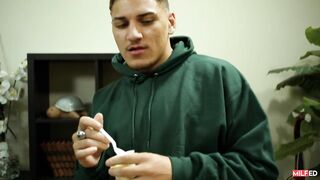 Milfed Little Puck Tidying MILF Drains Dick