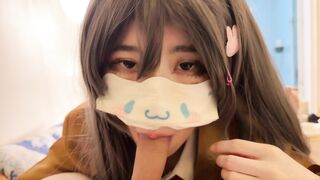 Cosplay:Dirty sex games with bunny girl senior Mai Sakurajima