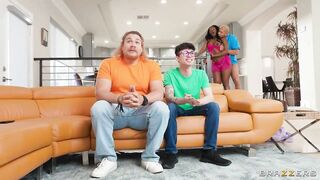 Tessa Thomas Sneaks Anal In Front Of His Friends - Brazzers