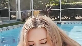 Poolboy getting rewarded for cleaning the pool OnlyFans Chloe Lamb