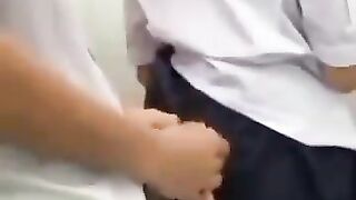 Horny College Couple having Sex in College washroom.