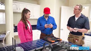 Ali Jones – She’s Bored, But Her Stepdad Will Keep Her Mouth Busy - FamilyStrokes