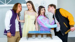 Hazel Moore, Pixie Smalls & Julia James – Two Cum Smoothies Coming Up - SisSwap